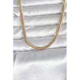 Cm 14K Gold Renk Yassı Yılan Zincir Model 45 Cm Kadın Kolye -1492