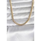 CM 14K Gold Renk Yassı Yılan Zincir Model 45 cm Kadın Kolye - EBJ260207W39471 BKO11005