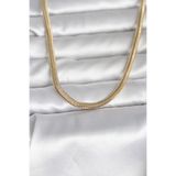 Cm 14K Gold Renk Yassı Yılan Zincir Model 45 Cm Kadın Kolye - Ebj260207w39471