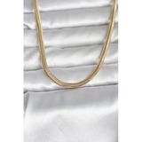 Cm 14K Gold Renk Yassı Yılan Zincir Model 45 Cm Kadın Kolye - Lisinya