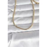 Cm 14K Gold Renk Yılan Zincir Model 60 Cm Kadın Kolye 5886