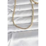 Cm 14K Gold Renk Yılan Zincir Model 60 Cm Kadın Kolye - Lisinya