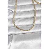 Cm 14K Gold Renk Yılan Zincir Model 60 Cm Kadın Kolye (Vice/1395)