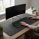 cm Mouse Pad Masa Koruyucu Büyük Keçe Oyuncu Matı 3mm Koyu Gri Renk Farklı Ölçüler Için Ma - Standart