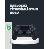 Cm Store Kablosuz Titreşimli Oyun Kolu – Ps4 Uyumlu Ergonomik Tasarım ve Uzun Pil Ömrü