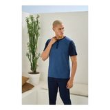 Cm Store Kocabey 2205 Erkek Battal Midi Yaka Pijama Takım - Lacivert - 4XL