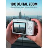 Cm Store Kompakt Dijital Fotoğraf Makinesi Beyaz 18X Dijital Zoom Destekli