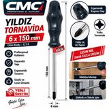 Cmc Tools Yıldız Tornavida 6X150 mm Profesyonel Yerli Üretim Ürün Kodu : Cmc :1213