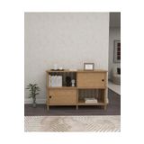 ÇMD ÇAKIR MOBİLYA DEKORASYON AVENA Sürgülü Kapaklı Konsol – Kitaplık & Depolama Ünitesi | 120x40x79 cm | Ahşap Modern Tasarım