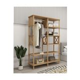 ÇMD ÇAKIR MOBİLYA DEKORASYON Lusso Elbise Dolabı - Vestiyer - Gardolap - Minimalist Mdf^lam Ve Ahşap Ayak Tasarımıyla Tinyhouse