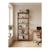 ÇMD ÇAKIR MOBİLYA DEKORASYON Rosa Ceviz mdf :6 Raflı Minimalist Mdf Ve Ahşap Tasarım 174cm X 80cm X 30cm Derinlikte Kitaplık