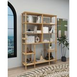 Cmd Wood SALVİA Kitaplık MDF ve Ahşap Zarif İşlevsel Minimalist Tasarım Kitaplık -Kütüphane - Dosya dolabı - Ofis dosya - Yatak Odası - Genç Odası - Karyola yan sehpa - otel -hotel - pansiyon