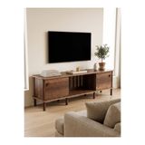 CMDWOOD CEVİZ ONTANO TV Ünitesi – Sürgülü Kapaklı | 160 cm | Tasarımıyla Modern & Fonksiyonel
