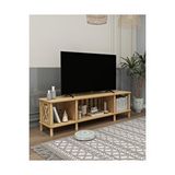 CMDWOOD Ontano Tv Ünitesi 160cm Mdf'lam Ve Ahşap Tasarım -salon Ünitesi - Oturma Odası- Televizyon Odası Meşe