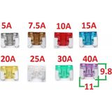 CME Japon Araçlar Için Mini Bıçak Sigorta Alçak Profil / Yassı 25 Adet 5A 7.5A 10A 15A 20A 25A 30A