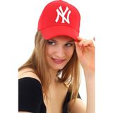 CMF Mugees Ny Cap New York Hiphop Şapka Modelleri - Standart - Kırmızı