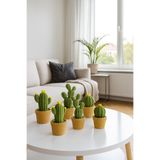CMHOME 3’lü Yapay Örgü Desenli Kaktüs Seti, Dekoratif Mini El Örgüsü Görünümlü Modern Ev Dekoru Orta Boy