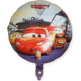 Cmk Arabalar (Şimşek Mcqueen) Desenli Folyo Balon Yuvarlak 45CM