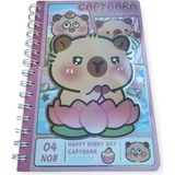 Cmk Capybara Temalı Sevimli Spiralli Not Defteri, Pastel Renkli, Günlük Planlama