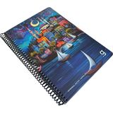 Cmk Istanbul Notes Spiralli Defter, Dekoratif Istanbul Tasarımlı, 17X24CM, 80 Yaprak, Kareli, Sert Kapak - Model-3