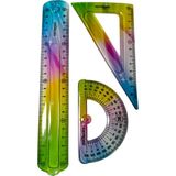 Cmk Keyroad Renkli Esnek Çizim Seti (20CM Cetvel ,iletki , Gönye)