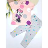 Cmk Kids Club Kız Çocuk Tayt Tişort Ikili Takım Minnie Mouse Baskılı Puantiyeli Mor Pembe Renk Seçenekleri - 01P-Pembe - 3 Yaş