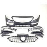 Çmk Mercedes W205 C63 Ön Tampon & Panjur Seti (Makyajlı Görünüm) (Siyah Trimler)