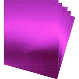 Cmk Metalik Fon Kartonu - Aynalı Fon Kartonu -250 Gr. 50X70 cm 5 Adet - Mor