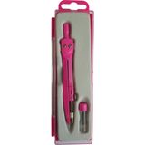 Cmk Renkli Metal Pergel (Kutulu Yedek Uçlu) - Pembe - 1 Adet