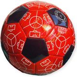 Cmk Saha Desenli Dikişli Parlak Futbol Topu - Kırmızı