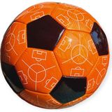 Cmk Saha Desenli Dikişli Parlak Futbol Topu - Turuncu