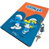 Cmk Şirinler Kilitli Hatıra Defteri, 14X20 Cm, 96 Yaprak, Renkli Kapak - Turuncu