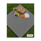 cmn home Kareli Piknik Örtüsü 170x170 cm Hafif Katlanabilir Kamp Bahçe ve Plaj Örtüsü