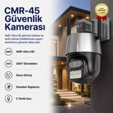 Cmr45 4Mp Ultra Hd Kablosuz Güvenlik Kamerası, 360 Dönebilen Wifi Kamera Gece Görüş Hareket Algılama, 2 Yönlü Ses Uzaktan İzleme
