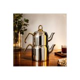 CMS MUTFAK EŞYALARI CMS Sare Aile Boy Gold Metal Kulp Çaydanlık 4.5 Litre