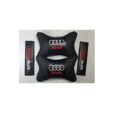 CMS OTO AKSESUAR Audi Deri Yastık + Kemer Pedi - Audı 2'li Konfor Seti - Audi Deri Set - Audi Konfor Seti