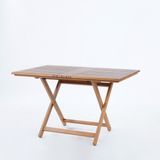 Cms Sandalye Ahşap Katlanır Izgaralı Masif Masa - 80 x 120 cm