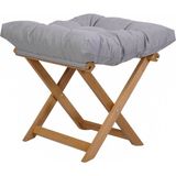 Cms Sandalye Ahşap Katlanır Minderli Puf - 50 x 50 cm - Gri