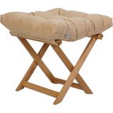 Cms Sandalye Ahşap Katlanır Minderli Puf - 50 x 50 cm - Krem