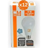 Cmsolar 12 Adet - 15W LED 4000K Sarı Işık Ampul E27 Duylu - 9 W