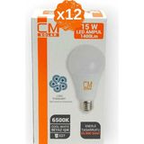 Cmsolar 12 Adet - 15W LED 4000K Sarı Işık Ampul E27 Duylu - Beyaz - 15 W