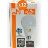 Cmsolar 12 Adet - 15W LED 4000K Sarı Işık Ampul E27 Duylu - Beyaz - 9 W