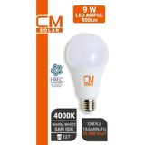 Cmsolar 9W E27 Duy 4000K Gün Işığı LED Ev Ampulü - 1 - 10 W