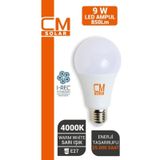 CMSOLAR 9W E27 DUY 4000K GÜN IŞIĞI LED EV AMPULÜ