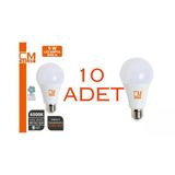 Cmsolar 9W E27 Duy 6500K Led Ampul 10'Lu Paket
