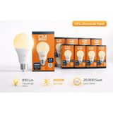 Cmsolar CM 9W E27 4000K Gün Işığı LED Ampul 10’lu Paket – Doğal Beyaz Enerji Tasarruflu - 1 - 10 W