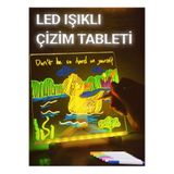 CMT 20*30 LED IŞIKLI YAZI ÇİZİM TAHTASI SİHİRLİ ÇİZİM TAHTASI 7 KEÇELİ KALEMLİ