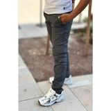 CMZ Collection Çocuk 5 Cepli Beli Lastikli Esnek Rahat Okul Pantolonu - 11 Yaş - Füme