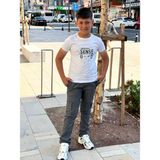 CMZ Collection Çocuk Beli Lastikli Kanvas Dokuma Okul Pantolonu - 7 Yaş - Füme