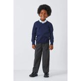CMZ Collection Çocuk Eşofman Belli Rahat Kalıp Kumaş Okul Pantolonu - 0-Gri - 7 Yaş